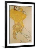 Woman Undressing, 1914-Egon Schiele-Framed Giclee Print