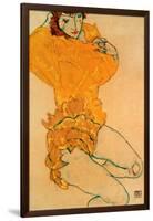 Woman Undressing, 1914-Egon Schiele-Framed Giclee Print