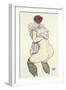 Woman Undressing, 1917-Egon Schiele-Framed Giclee Print