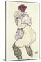Woman Undressing, 1917-Egon Schiele-Mounted Giclee Print