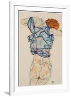 Woman Undressing-Egon Schiele-Framed Giclee Print