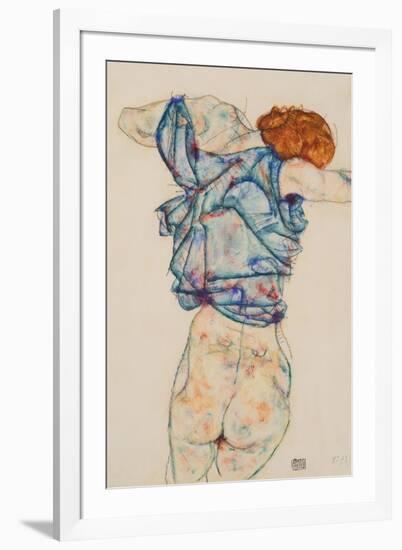 Woman Undressing-Egon Schiele-Framed Giclee Print