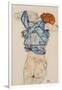 Woman Undressing-Egon Schiele-Framed Giclee Print