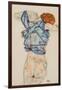 Woman Undressing-Egon Schiele-Framed Giclee Print