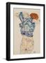 Woman Undressing-Egon Schiele-Framed Giclee Print