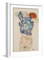 Woman Undressing-Egon Schiele-Framed Giclee Print