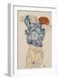 Woman Undressing-Egon Schiele-Framed Giclee Print