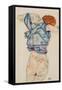 Woman Undressing-Egon Schiele-Framed Stretched Canvas