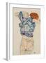 Woman Undressing-Egon Schiele-Framed Giclee Print