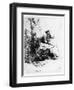 Woman Urinating under a Tree, 1631 (Etching)-Rembrandt van Rijn-Framed Premium Giclee Print