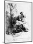 Woman Urinating under a Tree, 1631 (Etching)-Rembrandt van Rijn-Mounted Premium Giclee Print