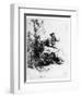 Woman Urinating under a Tree, 1631 (Etching)-Rembrandt van Rijn-Framed Giclee Print