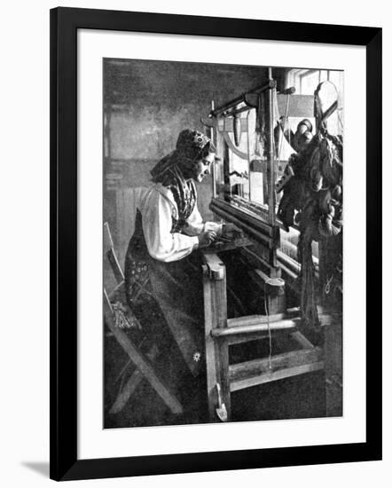 Woman Using a Loom, Sweden, 1936-null-Framed Giclee Print