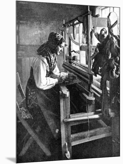 Woman Using a Loom, Sweden, 1936-null-Mounted Giclee Print