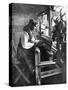 Woman Using a Loom, Sweden, 1936-null-Stretched Canvas