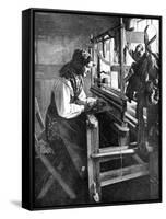 Woman Using a Loom, Sweden, 1936-null-Framed Stretched Canvas