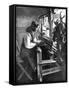 Woman Using a Loom, Sweden, 1936-null-Framed Stretched Canvas