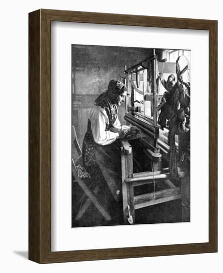 Woman Using a Loom, Sweden, 1936-null-Framed Giclee Print