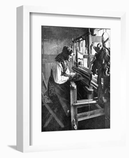 Woman Using a Loom, Sweden, 1936-null-Framed Giclee Print