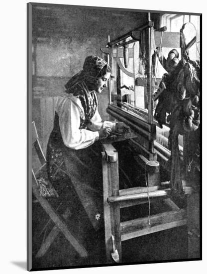 Woman Using a Loom, Sweden, 1936-null-Mounted Giclee Print