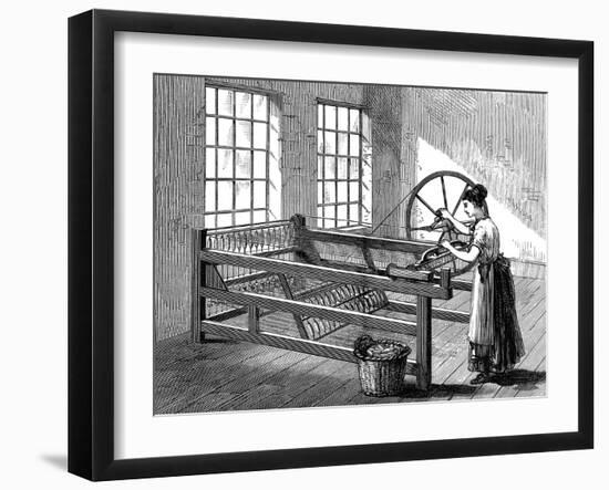 Woman Using a Spinning Jenny, C1880-null-Framed Giclee Print