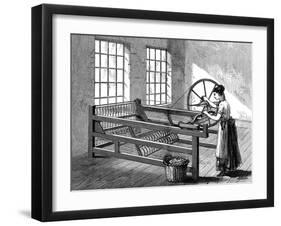 Woman Using a Spinning Jenny, C1880-null-Framed Giclee Print