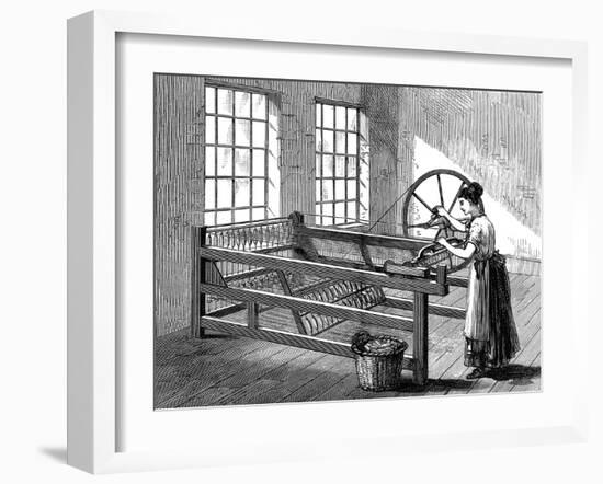 Woman Using a Spinning Jenny, C1880-null-Framed Giclee Print