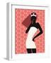 Woman Using Cell Phone-null-Framed Giclee Print