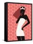 Woman Using Cell Phone-null-Framed Stretched Canvas