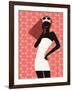 Woman Using Cell Phone-null-Framed Giclee Print