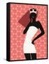 Woman Using Cell Phone-null-Framed Stretched Canvas