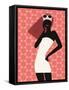 Woman Using Cell Phone-null-Framed Stretched Canvas