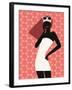 Woman Using Cell Phone-null-Framed Giclee Print