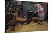 Woman Vacuuming Living Room-William P. Gottlieb-Stretched Canvas