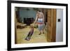 Woman Vacuuming Living Room-William P. Gottlieb-Framed Photographic Print