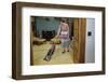 Woman Vacuuming Living Room-William P. Gottlieb-Framed Photographic Print