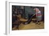 Woman Vacuuming Living Room-William P. Gottlieb-Framed Photographic Print