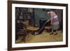 Woman Vacuuming Living Room-William P. Gottlieb-Framed Photographic Print