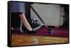 Woman Vacuuming Rug-William P. Gottlieb-Framed Stretched Canvas