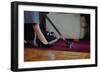 Woman Vacuuming Rug-William P. Gottlieb-Framed Photographic Print