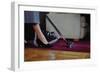 Woman Vacuuming Rug-William P. Gottlieb-Framed Photographic Print