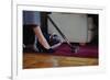 Woman Vacuuming Rug-William P. Gottlieb-Framed Photographic Print