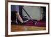 Woman Vacuuming Rug-William P. Gottlieb-Framed Photographic Print