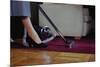 Woman Vacuuming Rug-William P. Gottlieb-Mounted Photographic Print
