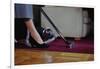 Woman Vacuuming Rug-William P. Gottlieb-Framed Photographic Print