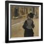 Woman Viewed from Behind (Visit to the Museum), c.1879-85-Edgar Degas-Framed Giclee Print