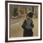 Woman Viewed from Behind (Visit to the Museum), c.1879-85-Edgar Degas-Framed Giclee Print