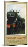 Woman Waiving from the Flying Scotsman-null-Mounted Art Print