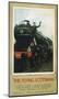 Woman Waiving from the Flying Scotsman-null-Mounted Art Print