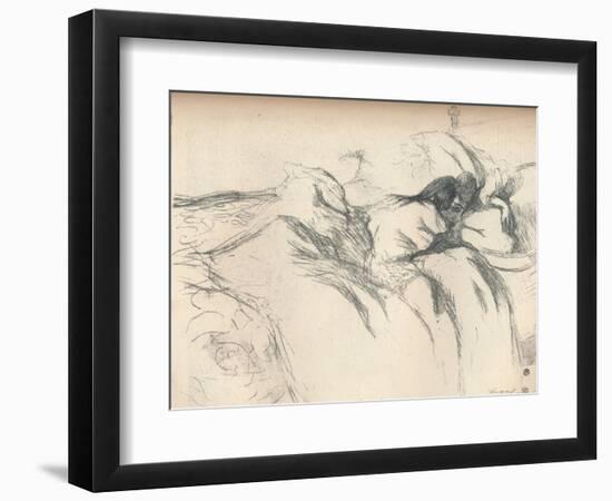 'Woman Waking Up in Bed ', 1896-Henri de Toulouse-Lautrec-Framed Giclee Print